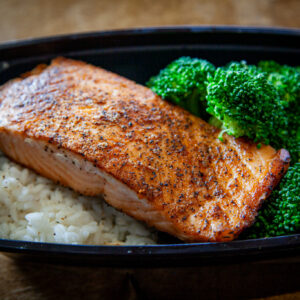 Salmon w/ Jasmine Rice & Broccoli